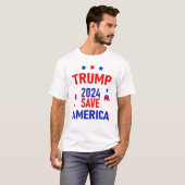 Trump Rettete Amerika 2024 T-Shirt (Vorne ganz)