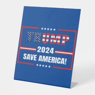 Trump rettete Amerika wieder 2024 USA Wahlen MAGA Sockelschild