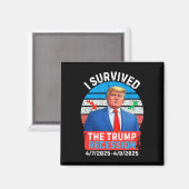 Trump-Rezession April 2025 2 Tage Magnet (Vorderseite/Rückseite)