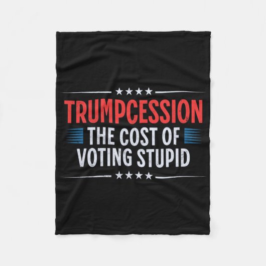 Trump-Rezession Fleecedecke (Vorderseite)