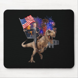 Trump Riding A Dinosaur T-rex unterstützt Trump 20 Mousepad