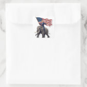 Trump Riding Elephant Quadratischer Aufkleber (Tasche)
