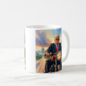 Trump Riding Motorrad US Hauptstadt Washington DC Kaffeetasse (VorderseiteRechts)
