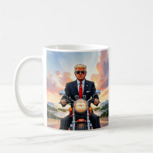 Trump Riding Motorrad US Hauptstadt Washington DC Kaffeetasse