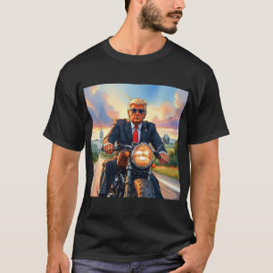 Trump Riding Motorrad US Hauptstadt Washington DC T-Shirt