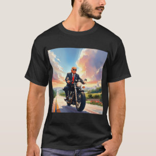 Trump Riding Motorrad US Hauptstadt Washington DC T-Shirt