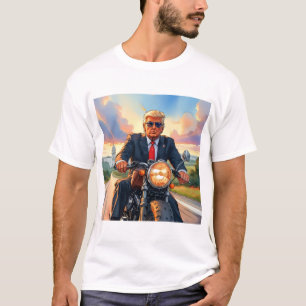Trump Riding Motorrad US Hauptstadt Washington DC T-Shirt