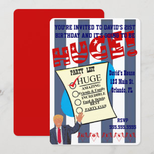 Trump RIESIGE Geburtstagsmeilenstein-Feierparty Einladung