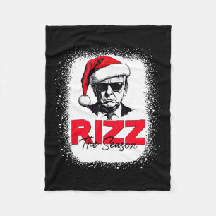 Trump Rizz Die Jahreszeit Weihnachten Funny Donald Fleecedecke
