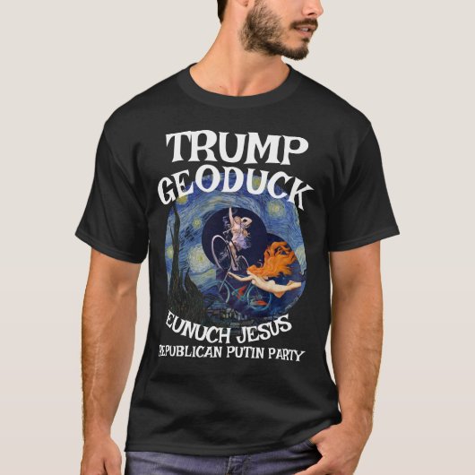 Trump Road Bike Geoduck Jesus Republikaner WH T-Shirt (Vorderseite)