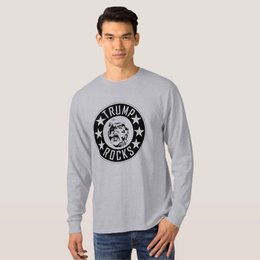 Trump rocks Men's Long Sleeve T - Shirt (Vorne ganz)