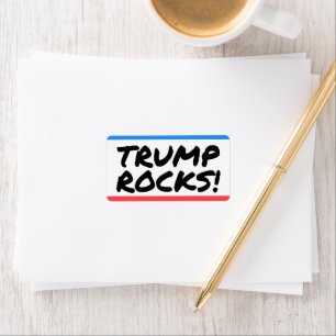 TRUMP ROCKS Rücksendeadresse Aufkleber Deko Adressaufkleber