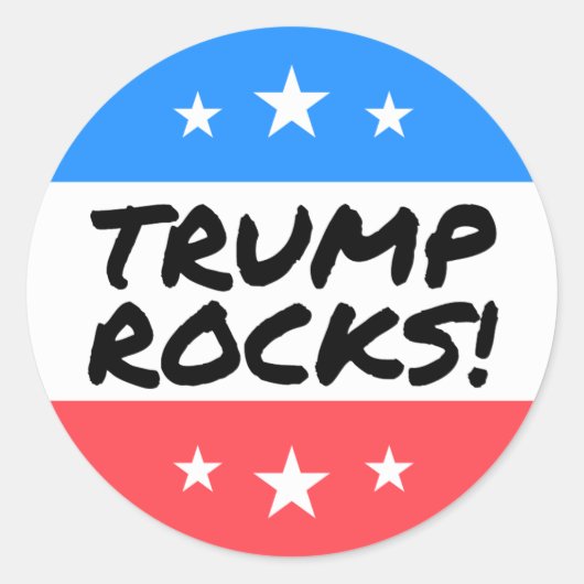 TRUMP ROCKS Rundaufkleber Runder Aufkleber (Vorderseite)