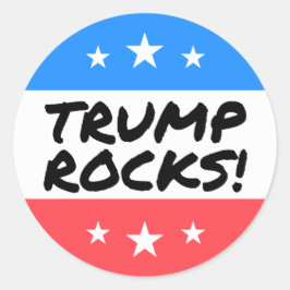 TRUMP ROCKS Rundaufkleber Runder Aufkleber