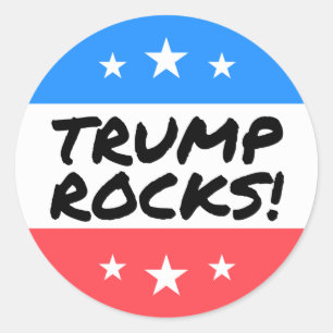 TRUMP ROCKS Rundaufkleber Runder Aufkleber