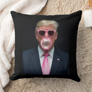 Trump Rosa Kaugummi Präsident 47 USA Kissen