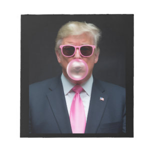 Trump Rosa Kaugummi Präsident 47 USA Notizblock