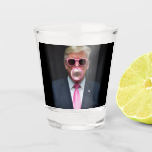Trump Rosa Kaugummi Präsident 47 USA Schnapsglas