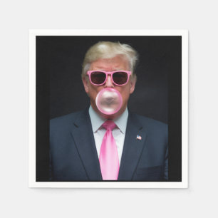 Trump Rosa Kaugummi Präsident 47 USA Serviette