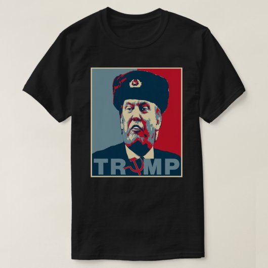 Trump Russia Poster Sticker T-Shirt (Design vorne)