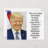 Trump sagt, was dumm ist, die Postkarte zu behalte (Vorne/Hinten)