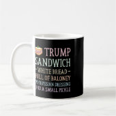 Trump Sandwich Sign Funny Kaffeetasse (Links)