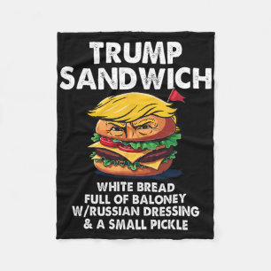 Trump-Sandwich Weißbrot voller Loney Lustige Polit Fleecedecke