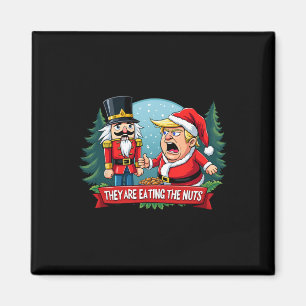 Trump Santa Claus mit Nutcracker essen sie Magnet