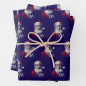 Trump Santa Hat Face Funny Christmas Art  Geschenkpapier Set (Beispiel)