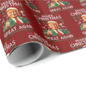Trump Santa Hat | Make Christmas Great Again Geschenkpapier (Rolleneckpunkt)