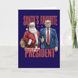 Trump Santa's Favorite President Christmas Card Karte