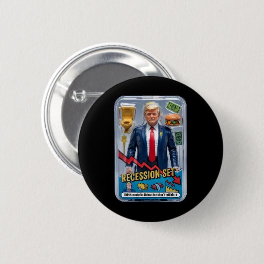 Trump Satire überlebte Rezession Box Set Action Fi Button (Vorne & Hinten)