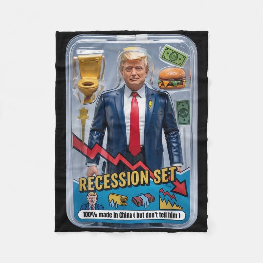 Trump Satire überlebte Rezession Box Set Action Fi Fleecedecke (Vorderseite)