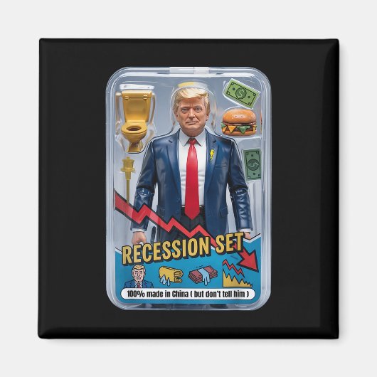 Trump Satire überlebte Rezession Box Set Action Fi Magnet (Vorne)