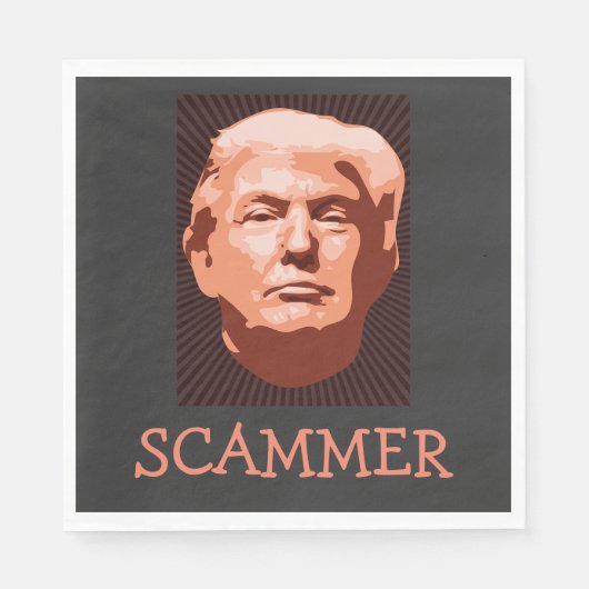 Trump Scammer Paper Napkin Serviette (Vorderseite)