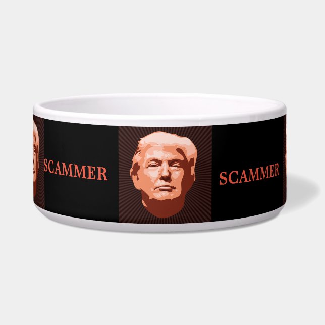 Trump Scammer Pet Bowl Napf (Vorderseite)