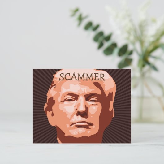 Trump Scammer Postcard Postkarte (Stehend Vorderseite)