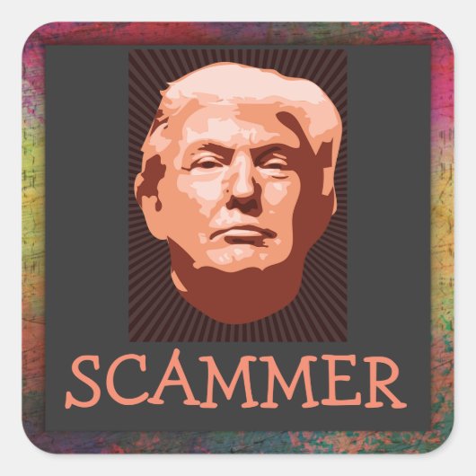 Trump Scammer Sticker (Vorderseite)