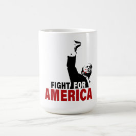 Trump schlägt Kämpfe für Amerika vor Kaffeetasse