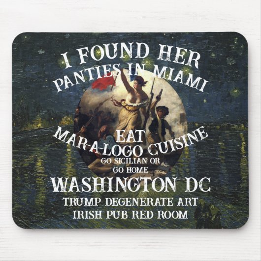 Trump Schlüpfer Miami Katholische Kirche Weiß Mousepad (Vorne)