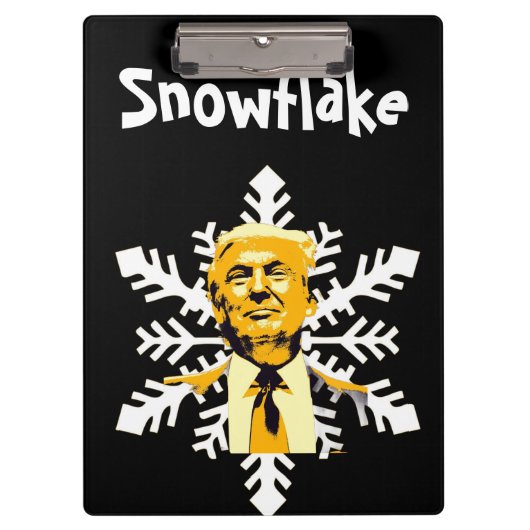 Trump/Schneeblättchen-Clipboard Klemmbrett (Vorderseite)