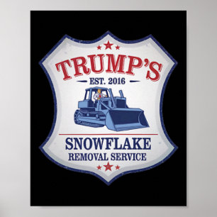 Trump Schneepflug Trump Schneepflügen Schneefräse Poster