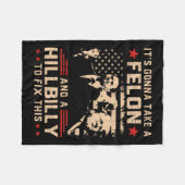 Trump schwindet auf seine Gonna und nimmt einen Fe Fleecedecke (Vorderseite (Horizontal))