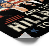 Trump schwindet auf seine Konna und holprig Poster (Ecke)