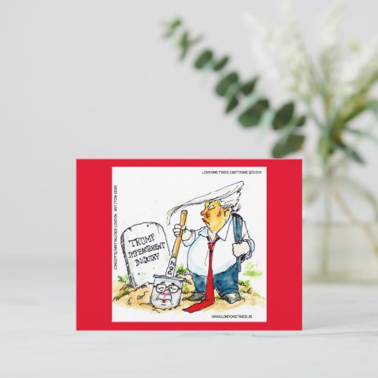 Trump senkt die Barriere gegen das Amtsenthebungsv Postkarte (Stehend Vorderseite)