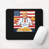 Trump Serving Mcdonalds Fries Mousepad (Mit Mouse)