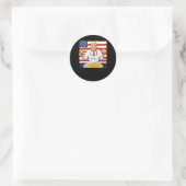 Trump Serving Mcdonalds Fries Runder Aufkleber (Tasche)