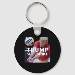 Trump Set Spike Funny Political Volleyball Player Schlüsselanhänger