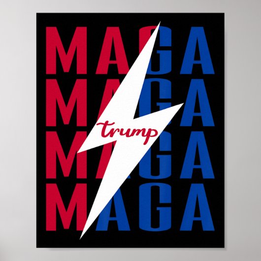 Trump Shirt Flag Vintag Style Poster Mega 2024 (Vorne)