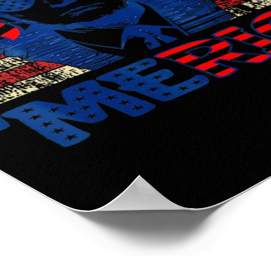 Trump-Shirt Viertes 4. Juli Trump American Fla Poster (Ecke)